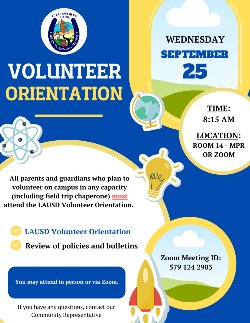 Volunteer Training (Mandatory) Flyer September 25, 2024 at 8:15 am